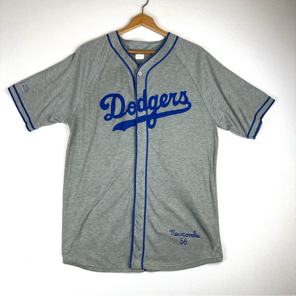 LA Dodgers Newcombe #56 Button Down Replica Jersey